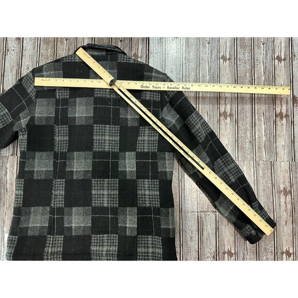 Corridor Merino Wool Botton up Jacket coat lined quilted Size L - Picture 7 of 7